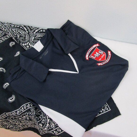 Harriton Liberty Middle School Hillsborough County Florida Navy Polo Shirt - Picture 6 of 9